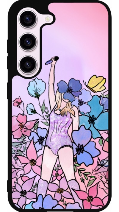 Samsung Galaxy S23 Case Hülle - Silikon schwarz Taylor Swift Sketch - Pink