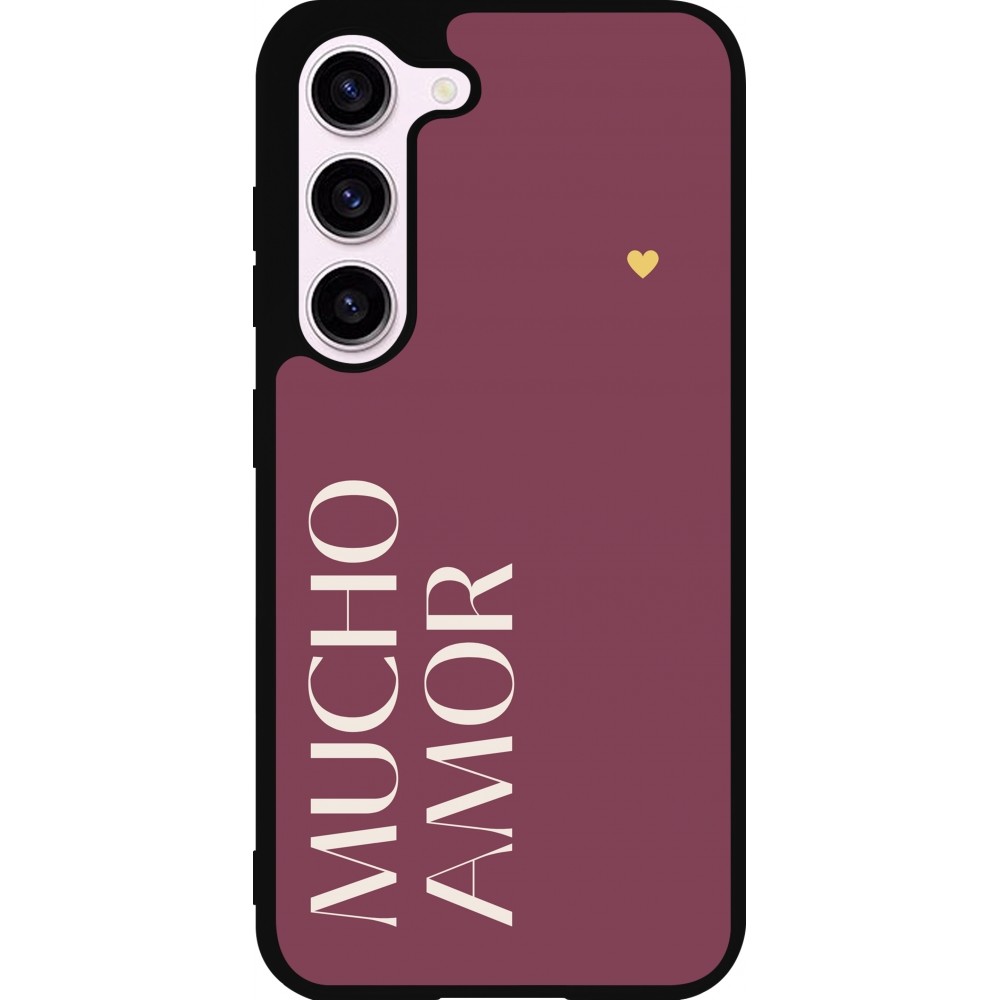 Samsung Galaxy S23 Case Hülle - Silikon schwarz Valentine 2024 mucho amor rosado