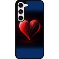 Samsung Galaxy S23 Case Hülle - Silikon schwarz Valentin 2025 rotes Herz