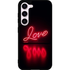 Samsung Galaxy S23 Case Hülle - Silikon schwarz Valentine 2025 Neon Liebe