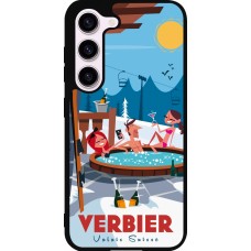 Samsung Galaxy S23 Case Hülle - Silikon schwarz Verbier Mountain Jacuzzi