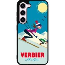 Samsung Galaxy S23 Case Hülle - Silikon schwarz Verbier Ski Downhill