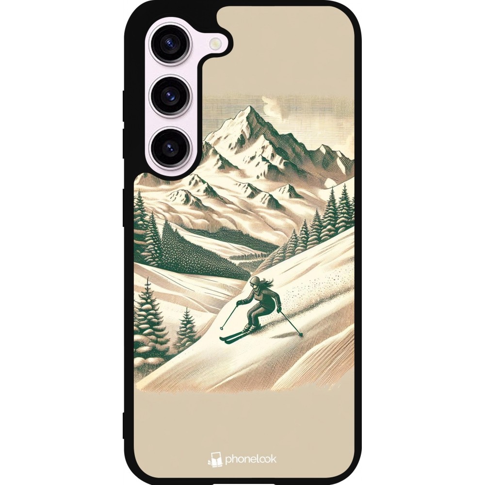 Samsung Galaxy S23 Case Hülle - Silikon schwarz Vintage Skiberg
