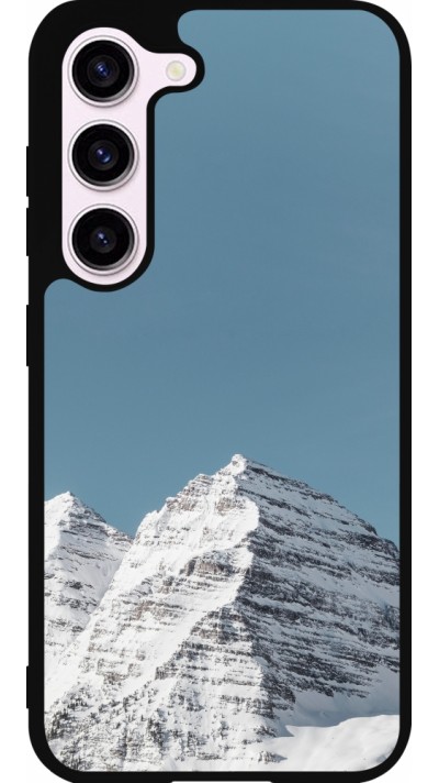 Samsung Galaxy S23 Case Hülle - Silikon schwarz Winter 22 blue sky mountain