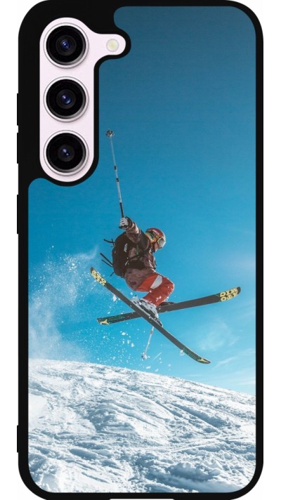 Samsung Galaxy S23 Case Hülle - Silikon schwarz Winter 22 Ski Jump