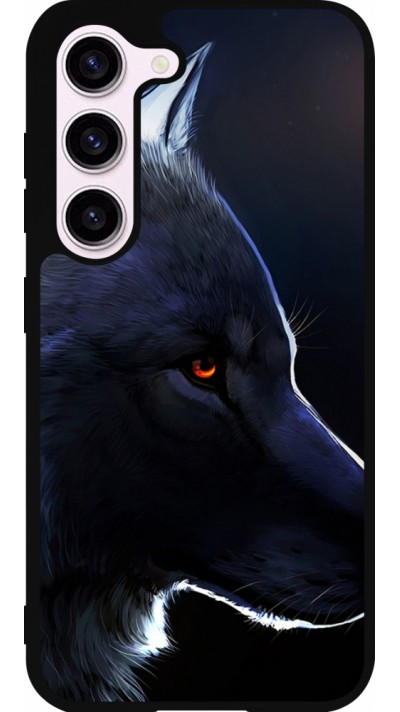 Samsung Galaxy S23 Case Hülle - Silikon schwarz Wolf Shape