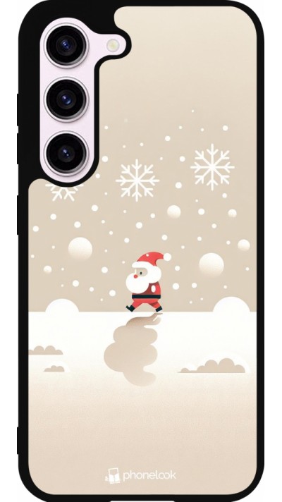 Samsung Galaxy S23 Case Hülle - Silikon schwarz Weihnachten 2023 Minimalistischer Weihnachtsmann