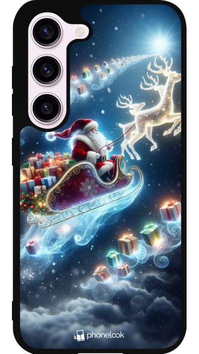Samsung Galaxy S23 Case Hülle - Silikon schwarz Weihnachten 2023 Verzauberter Weihnachtsmann