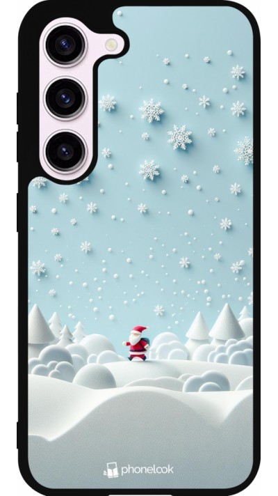 Samsung Galaxy S23 Case Hülle - Silikon schwarz Weihnachten 2023 Kleiner Vater Schneeflocke