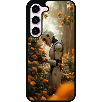 Samsung Galaxy S23 FE Case Hülle - Silikon schwarz Astronaut flowers 2025