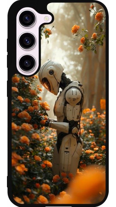 Coque Samsung Galaxy S23 FE - Silicone rigide noir Astronaut flowers 2025