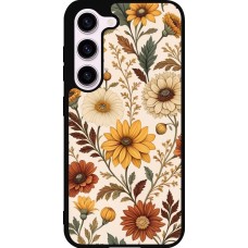 Samsung Galaxy S23 FE Case Hülle - Silikon schwarz Autumn 25 Flower pattern