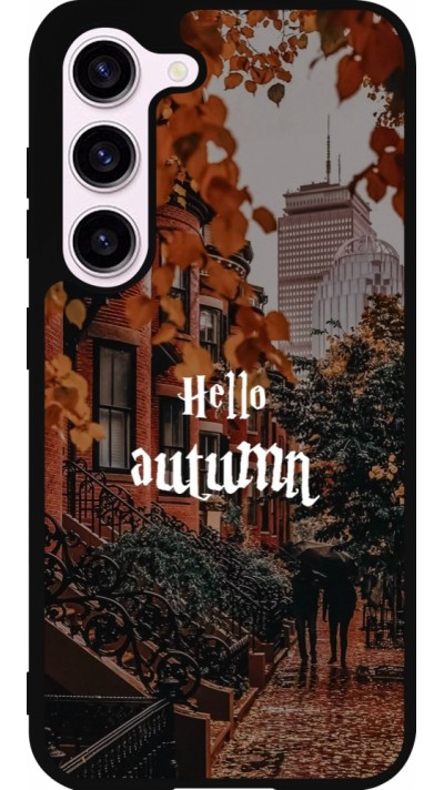Samsung Galaxy S23 FE Case Hülle - Silikon schwarz Autumn 25 Hello autumn
