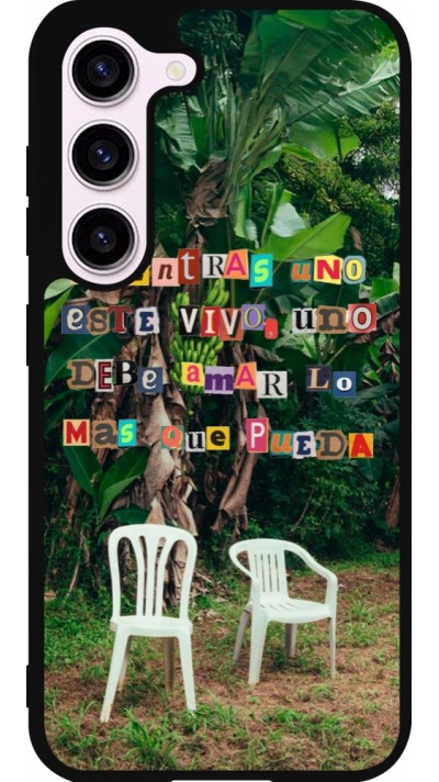 Samsung Galaxy S23 FE Case Hülle - Silikon schwarz Chairs DTMF
