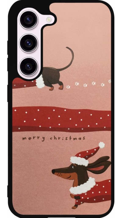 Samsung Galaxy S23 FE Case Hülle - Silikon schwarz Christmas 25 Teckel Merry Xmas