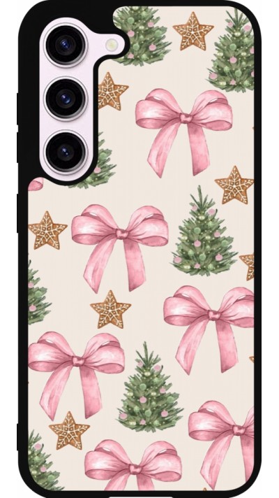 Samsung Galaxy S23 FE Case Hülle - Silikon schwarz Christmas 25 Vintage Ribbons
