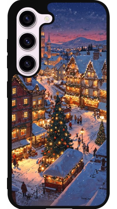 Samsung Galaxy S23 FE Case Hülle - Silikon schwarz Christmas 25 Xmas Village