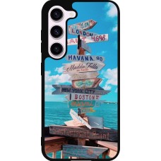 Samsung Galaxy S23 FE Case Hülle - Silikon schwarz Cool Cities Directions