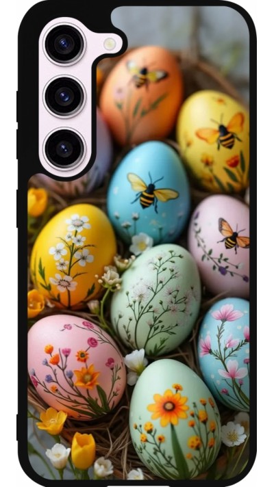 Samsung Galaxy S23 FE Case Hülle - Silikon schwarz Easter 2026 Eggs with bees