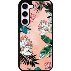Samsung Galaxy S23 FE Case Hülle - Silikon schwarz Flowers Artprint