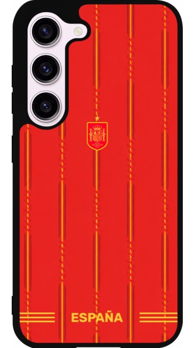 Samsung Galaxy S23 FE Case Hülle - Silikon schwarz Spanien 2026 personalisierbares Fussballtrikot