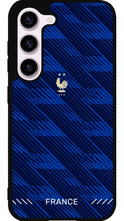 Samsung Galaxy S23 FE Case Hülle - Silikon schwarz Frankreich 2026 personalisierbares Fussballtrikot
