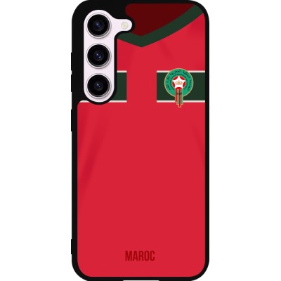 Samsung Galaxy S23 FE Case Hülle - Silikon schwarz Marokko 2022 personalisierbares Fussballtrikot