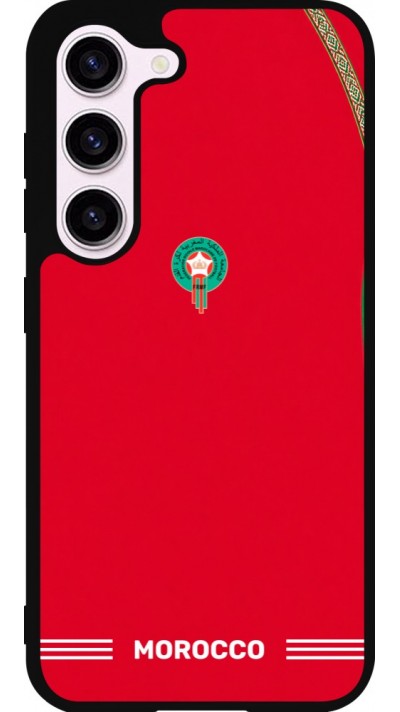 Samsung Galaxy S23 FE Case Hülle - Silikon schwarz Marokko 2026 personalisierbares Fussballtrikot