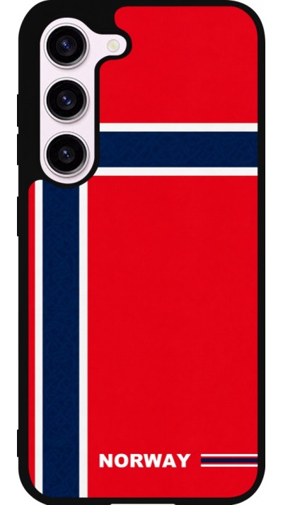Samsung Galaxy S23 FE Case Hülle - Silikon schwarz Norwegen 2026 personalisierbares Fussballtrikot