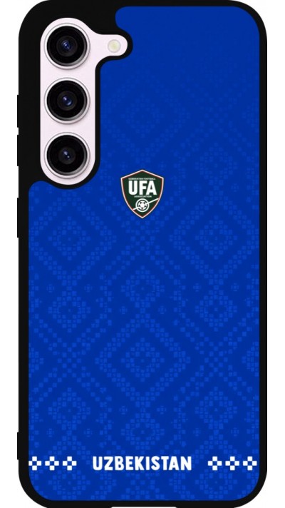 Samsung Galaxy S23 FE Case Hülle - Silikon schwarz Usbekistan 2026 personalisierbares Fussballtrikot