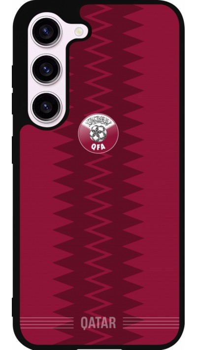 Samsung Galaxy S23 FE Case Hülle - Silikon schwarz Qatar 2026 personalisierbares Fussballtrikot