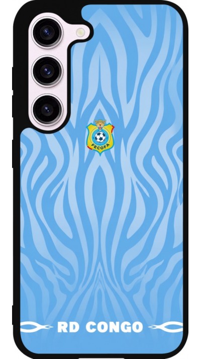Samsung Galaxy S23 FE Case Hülle - Silikon schwarz Demokratische Republik Kongo 2026 personalisierbares Fussballtrikot