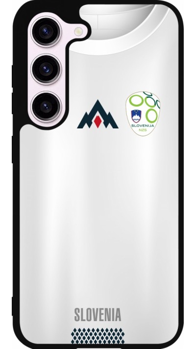 Coque Samsung Galaxy S23 FE - Silicone rigide noir Maillot de football Slovénie Coque Samsung Galaxy S23 FE - Silicone rigide noir Maillot de football Slovénie