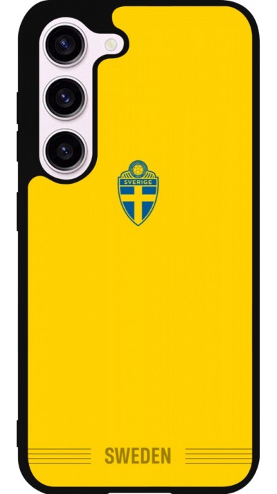 Samsung Galaxy S23 FE Case Hülle - Silikon schwarz Schweden 2026 personalisierbares Fussballtrikot