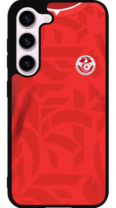 Coque Samsung Galaxy S23 FE - Silicone rigide noir Maillot de football Tunisie 2022 personnalisable Coque Samsung Galaxy S23 FE - Silicone rigide noir Maillot de football Tunisie 2022 personnalisable