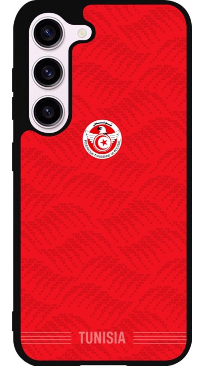 Samsung Galaxy S23 FE Case Hülle - Silikon schwarz Tunesien 2026 personalisierbares Fussballtrikot