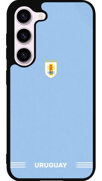 Samsung Galaxy S23 FE Case Hülle - Silikon schwarz Uruguay 2026 personalisierbares Fussballtrikot