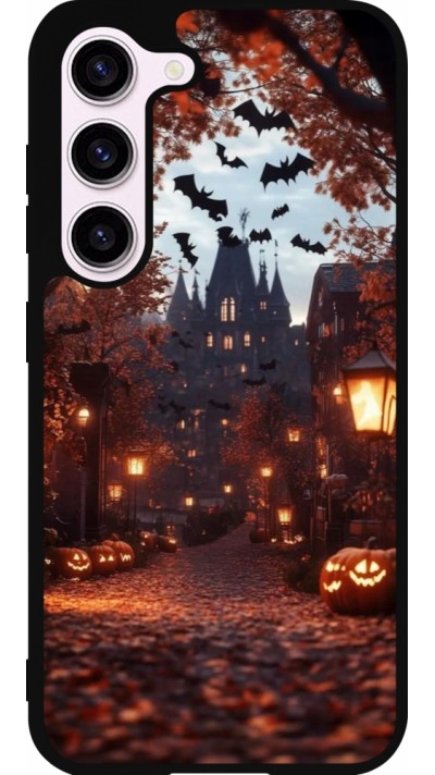 Samsung Galaxy S23 FE Case Hülle - Silikon schwarz Halloween 2025 Haunted house