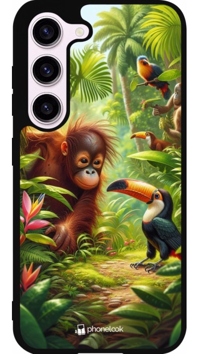 Samsung Galaxy S23 FE Case Hülle - Silikon schwarz Tropischer Dschungel Tayrona