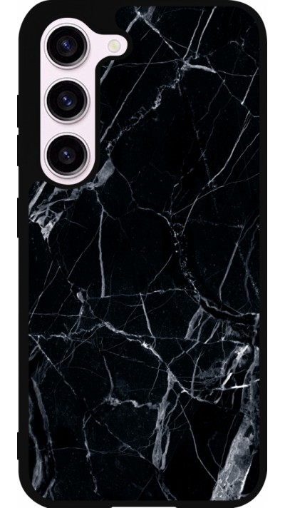 Coque Samsung Galaxy S23 FE - Silicone rigide noir Marble Black 01