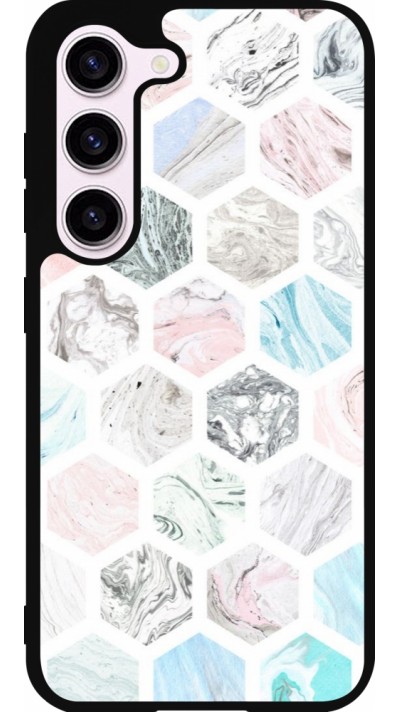 Coque Samsung Galaxy S23 FE - Silicone rigide noir Marble Everything
