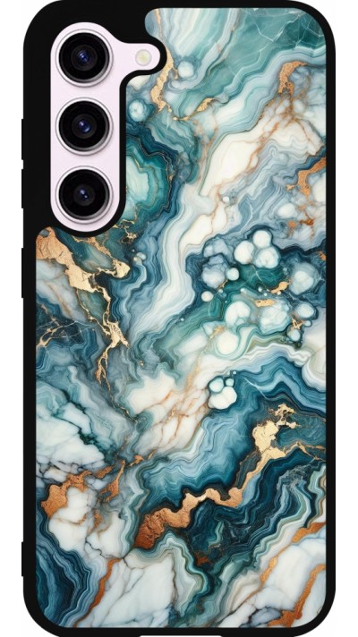 Coque Samsung Galaxy S23 FE - Silicone rigide noir Marbre Vert Bleu Doré Coque Samsung Galaxy S23 FE - Silicone rigide noir Marbre Vert Bleu Doré