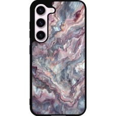 Samsung Galaxy S23 FE Case Hülle - Silikon schwarz Violetter silberner Marmor