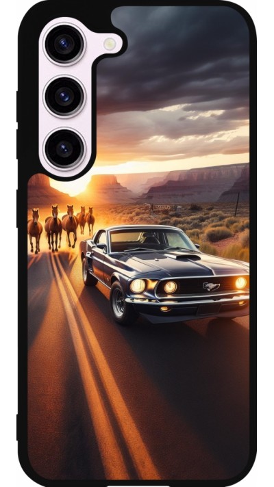 Coque Samsung Galaxy S23 FE - Silicone rigide noir Mustang 69 Grand Canyon Coque Samsung Galaxy S23 FE - Silicone rigide noir Mustang 69 Grand Canyon