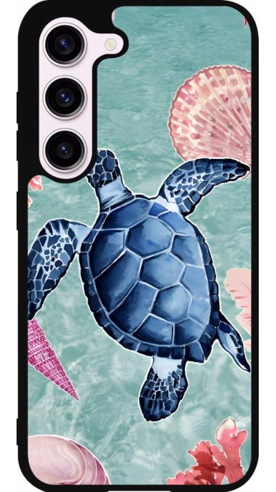 Coque Samsung Galaxy S23 FE - Silicone rigide noir Preppy Turtle