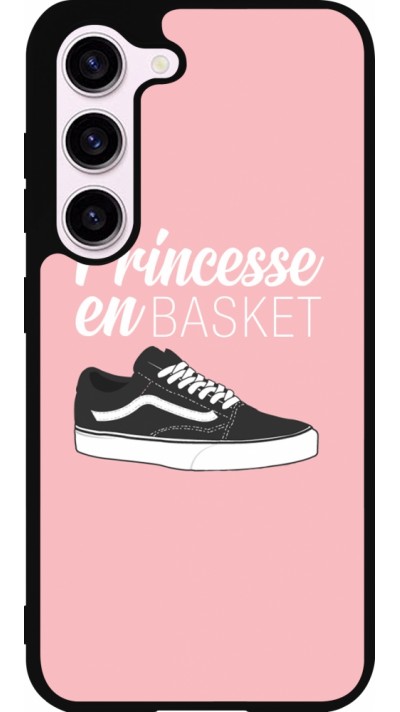 Coque Samsung Galaxy S23 FE - Silicone rigide noir princesse en basket