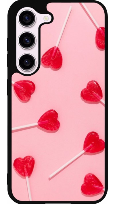 Samsung Galaxy S23 FE Case Hülle - Silikon schwarz Saint Valentines Day 26 Lollipop