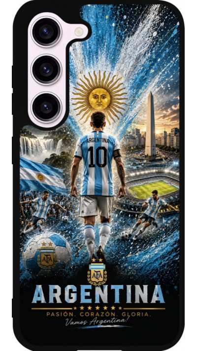 Samsung Galaxy S23 FE Case Hülle - Silikon schwarz Fussball Argentinien splash 2026