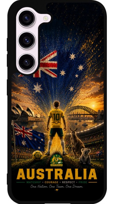 Samsung Galaxy S23 FE Case Hülle - Silikon schwarz Fussball Australien splash 2026