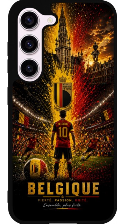 Samsung Galaxy S23 FE Case Hülle - Silikon schwarz Fussball Belgien splash 2026